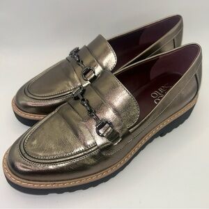 Franco Sarto Colette Bit Loafer Pewter Metallic Women’s Size 5.5